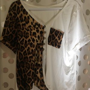 Animal print blouse